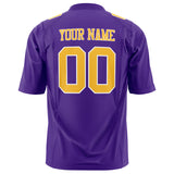 Custom Purple Gold Solid Colour Football Jersey