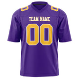 Custom Purple Gold Solid Colour Football Jersey