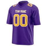 Custom Purple Gold Solid Colour Football Jersey