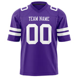 Custom Purple White Solid Colour Football Jersey