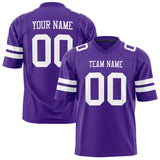 Custom Purple White Solid Colour Football Jersey