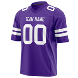 Custom Purple White Solid Colour Football Jersey