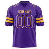 Custom Purple Gold Solid Colour Football Jersey