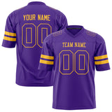 Custom Purple Gold Solid Colour Football Jersey