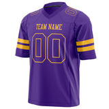 Custom Purple Gold Solid Colour Football Jersey