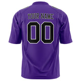 Custom Purple Black Solid Colour Football Jersey