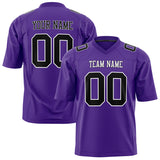 Custom Purple Black Solid Colour Football Jersey