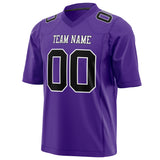 Custom Purple Black Solid Colour Football Jersey