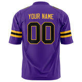 Custom Purple Black Solid Colour Football Jersey