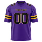 Custom Purple Black Solid Colour Football Jersey