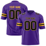 Custom Purple Black Solid Colour Football Jersey