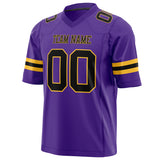 Custom Purple Black Solid Colour Football Jersey