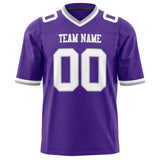 Custom Purple White Solid Colour Football Jersey