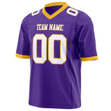 Custom Purple White Solid Colour Football Jersey