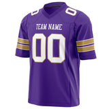 Custom Purple White Solid Colour Football Jersey