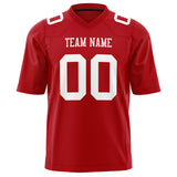 Custom Red White Solid Colour Football Jersey