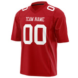 Custom Red White Solid Colour Football Jersey