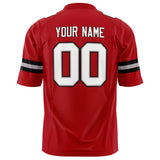 Custom Red White Solid Colour Football Jersey