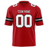 Custom Red White Solid Colour Football Jersey