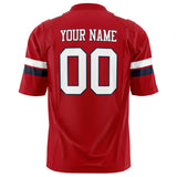 Custom Red White Solid Colour Football Jersey