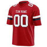 Custom Red White Solid Colour Football Jersey