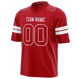 Custom Red White Solid Colour Football Jersey