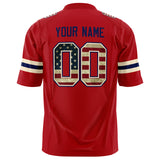 Custom Red Cream Solid Colour Football Jersey