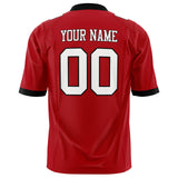 Custom Red White Solid Colour Football Jersey