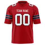 Custom Red White Solid Colour Football Jersey