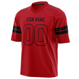 Custom Red Black Solid Colour Football Jersey