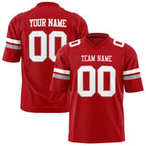 Custom Red White Solid Colour Football Jersey