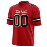 Custom Red Black Solid Colour Football Jersey