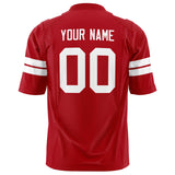 Custom Red White Solid Colour Football Jersey