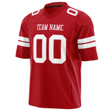 Custom Red White Solid Colour Football Jersey