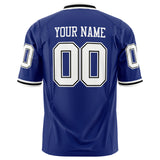 Custom Royal White Solid Colour Football Jersey