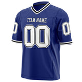 Custom Royal White Solid Colour Football Jersey