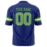 Custom Royal Kelly Green Solid Colour Football Jersey