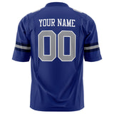 Custom Royal Gray Solid Colour Football Jersey