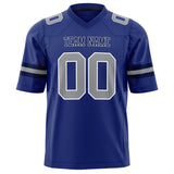 Custom Royal Gray Solid Colour Football Jersey