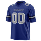 Custom Royal Gray Solid Colour Football Jersey