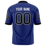 Custom Royal Black Solid Colour Football Jersey