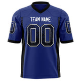 Custom Royal Black Solid Colour Football Jersey