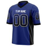 Custom Royal Black Solid Colour Football Jersey