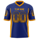 Custom Royal Gold Solid Colour Football Jersey