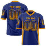 Custom Royal Gold Solid Colour Football Jersey