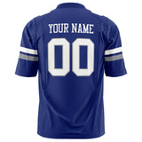 Custom Royal White Solid Colour Football Jersey