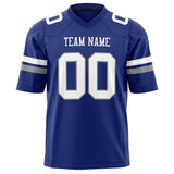 Custom Royal White Solid Colour Football Jersey