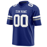 Custom Royal White Solid Colour Football Jersey