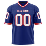 Custom Royal White Solid Colour Football Jersey