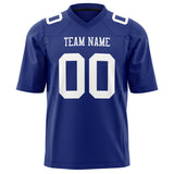 Custom Royal White Solid Colour Football Jersey